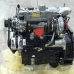 Perkins 404D-22T GP65433 dzinējs 44,7 kW - skats no turbīnas puses