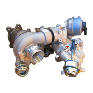 Turbokompresors 810358-5005S Garrett GT1752S LP+GT1238ZHP - CX5 129KW E6 (Jauns)